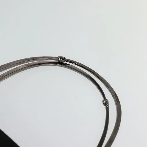 GUCCI Hand Bag Suede Black Silver 002 1025 Auth ep9555 - Picture 9 of 16